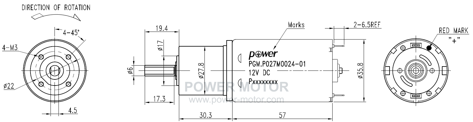 PGM.P027 外形図 / 製品資料 1