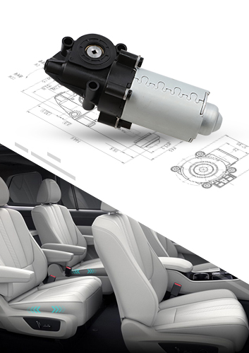 Lightweight automotive rear seat quick horizontal adjustment motor 13V gearbox DC motor PGM-W043 series