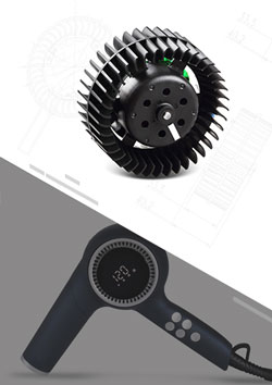 High Effiiciency Brushless DC Hair Dryer Motor