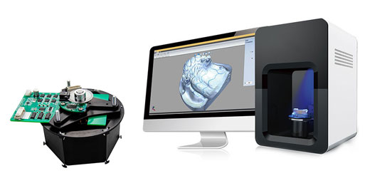 Multi-sided rotating mirror scanning module motors