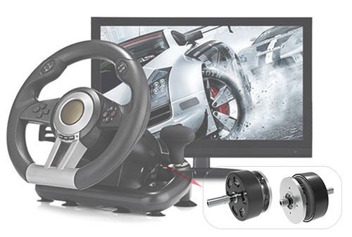 outer rotor structure brushless dc motor for the force feedback steering wheel