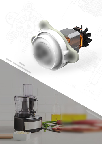AC Universal Motor With Gearbox for Food Processor