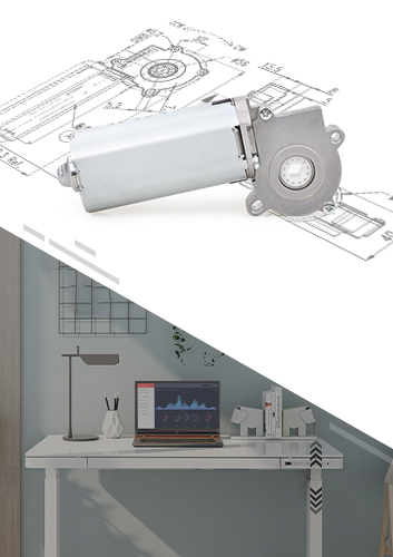 New electric adjustable standing desk gearbox motor PGM.  W050 series, self-locking force >80kg (24 hours static does not slide, load current < 6.5a, can be matched with the corresponding controller and button panel to form A unified lifting table d