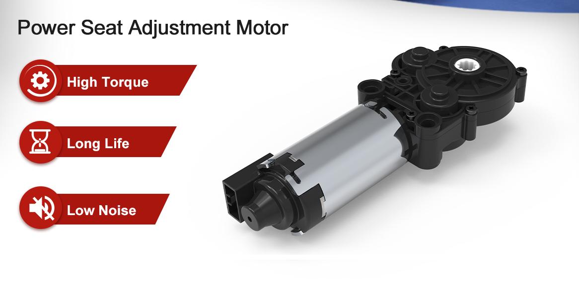 quiet electric motor for seat adjustment