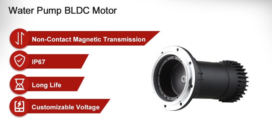 24V electric bus cooling water pump BLDC motor